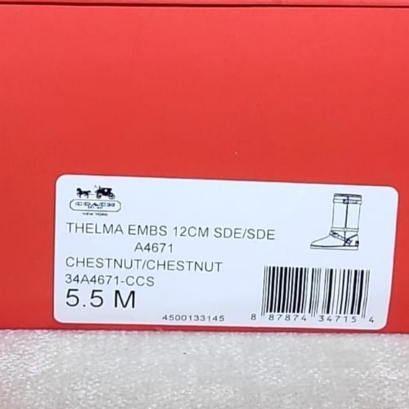 Coach EMBS Suede Chestnut size 5.5 M - Picture 9 of 9